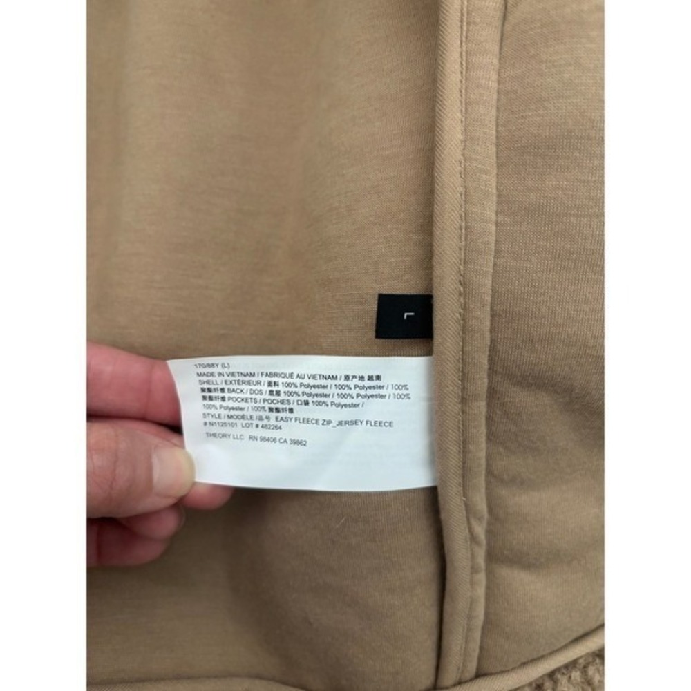 New with Tag Theory Collarless Easy Fleece Jacket Woman's Size L - Picture 5 of 6